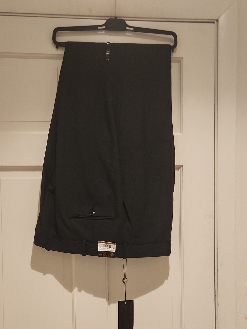 Adolpho Gold Classic Black Dress Pants 42W 30L Vintage Never Worn